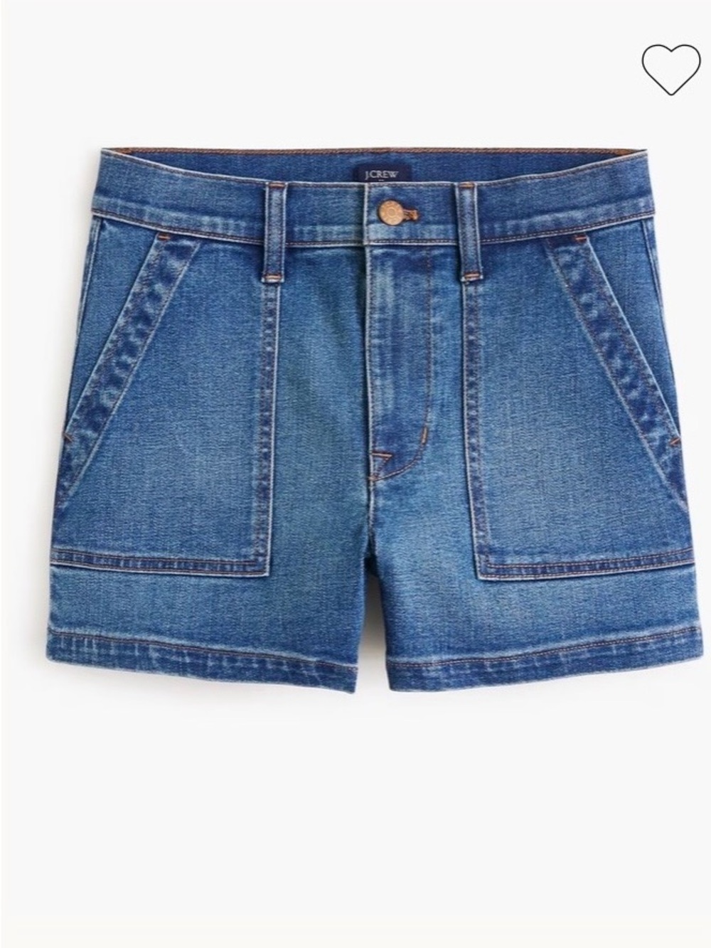 J. Crew Women's Medium Blue Denim Patch-Pocket Shorts Size 31